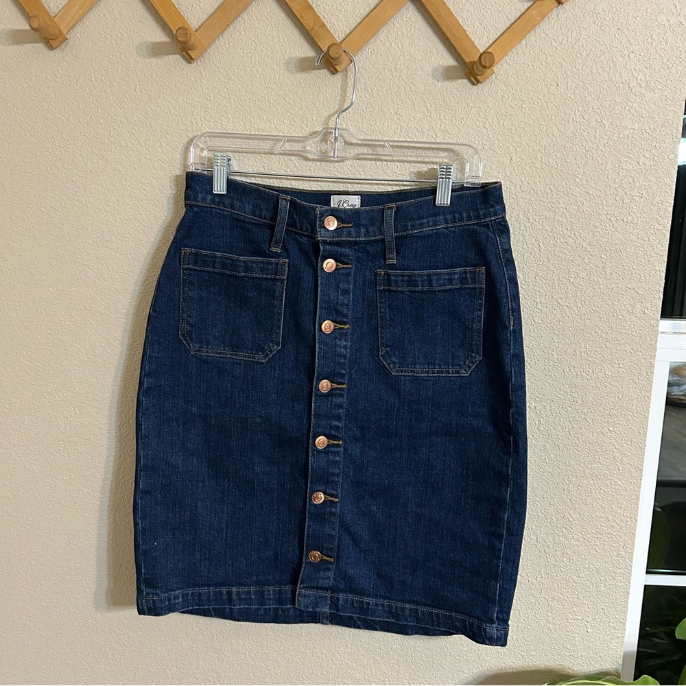 J. CREW Women’s 90s denim button fly skirt Shania Twain inspired western punchy